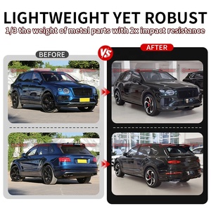 Kit de Carrocería para Bentley Bentayga 2016, Estilo Antiguo a Nuevo, PP+Hierro, Ensamblaje de Parachoques Delantero y Trasero, Guardabarros, Capó, Faros Delanteros - Product Image 2