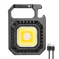 Mini lampe à clé COB multifonctionnelle rechargeable par USB, lampe de travail d'urgence magnétique, lampe de travail LED avec ouvre-bouteille
