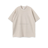 T-shirt de mode personnalisé imprimé en coton 100% respirant, jersey tissé lourd 260G anti-boulochage pour hommes et femmes