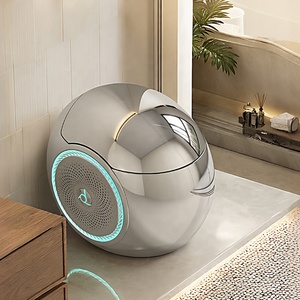 Toilette intelligente de luxe entièrement automatique en argent électroplaqué, à poser au sol, avec capteur de chasse d'eau en forme de S et télécommande intelligente - Product Image 4