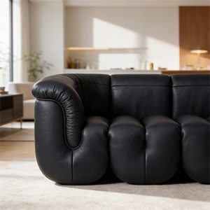 Canapé modulaire en cuir à bulles, style minimaliste haut de gamme, canapés de salon, surface de siège enveloppée, confortable et adapté - Product Image 4