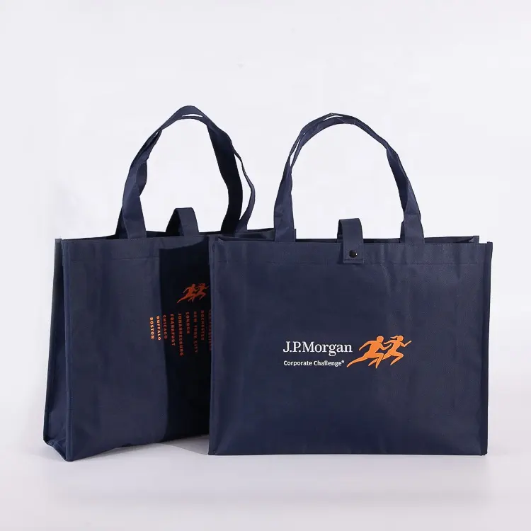 Bolsa de tela no tejida para compras, bolsa de compra tnt reutilizable personalizada, bolsas de mano con logotipo impreso personalizado