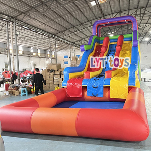 <span class=keywords><strong>Kiddie</strong></span>/người lớn trượt nước bơm hơi với hồ bơi cho các trò chơi dưới nước bơm hơi - Product Image 1