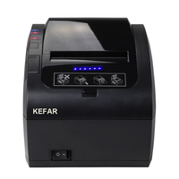 KEFAR 80mm POS Impresora de Recibos 300 mm/s USB Impresora Térmica de Recibos con Cortador Automático Cajón de Efectivo Soporte Windows/Mac/Linux
