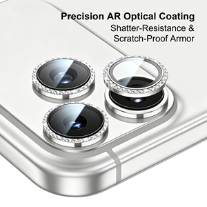 Protection d'objectif d'appareil photo Diamond Eagle Eye, dureté 9H, anti-traces de doigts, verre trempé HD transparent, anneau d'objectif pour la série iPhone - Product Image 5