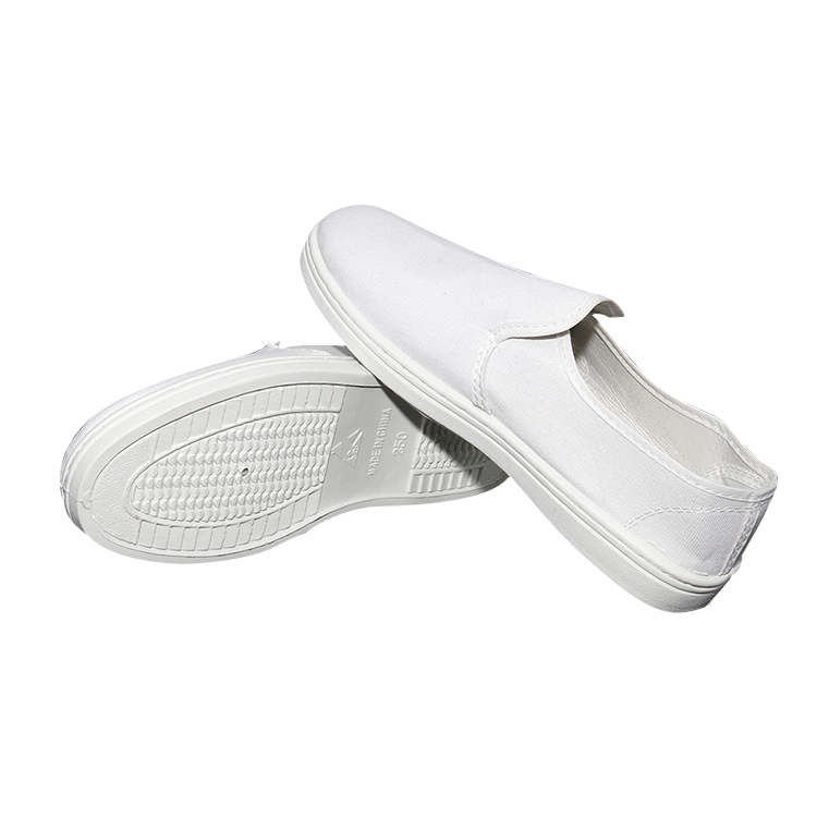 Модная низкая цена; Парусиновая обувь для чистых помещений; Антистатическая прочная белая безопасная обувь