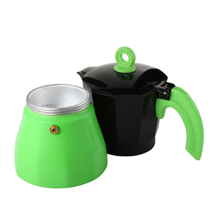 OEM personnalisé café expresso café <span class=keywords><strong>Moka</strong></span> pot 6 tasses aluminium & acier inoxydable portable céramique & verre ensemble direct fabricant - Product Image 5