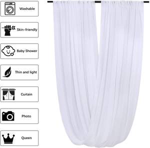 Блестящая тюль, кружево, нейлоновая драпировка, огнезащитная сетка, белая сетка, тюль, полиэстер, прозрачная простая трикотажная вуаль, прозрачная ткань для штор - Product Image 4