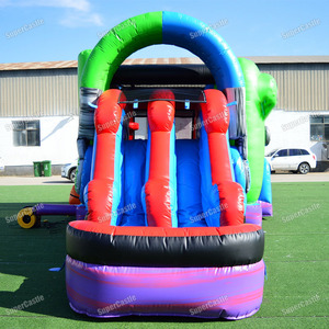 Castillo Inflable Combinado con Toboganes <span class=keywords><strong>de</strong></span> Agua Dobles, con Diseño <span class=keywords><strong>de</strong></span> Consola <span class=keywords><strong>de</strong></span> Videojuegos, para <span class=keywords><strong>Alquiler</strong></span> <span class=keywords><strong>en</strong></span> Carnavales - Product Image 5
