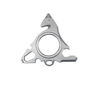 Multifonctionnel pour clé à molette avec loupe en acier allié, survie en plein air, camping, EDC, mini tournevis portable