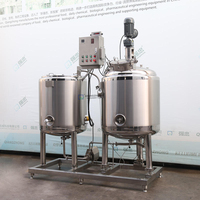 Cuve de mélange émulsifiante avec jauge de pression et jauge de niveau, et pompe de circulation pour la transformation alimentaire