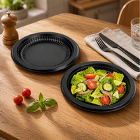 Assiette jetable en plastique épaisse pour pique-nique, fête, plateau à fruits et aliments en PP, vaisselle micro-ondable