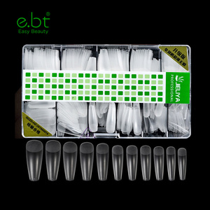 Caja <span class=keywords><strong>de</strong></span> 500 piezas 3D Gel <span class=keywords><strong>Uñas</strong></span> postizas Diseño francés Ataúd Patrón Salón Prensa Acrílico Belleza Manicura Herramientas para los dedos - Product Image 1