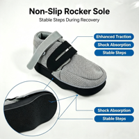 Chaussure respirante de décompression de l'avant-pied avec protection d'orteil amovible, maille 3D aérée, Velcro, cale en TPR, pour la récupération des hallux valgus et des douleurs plantaires