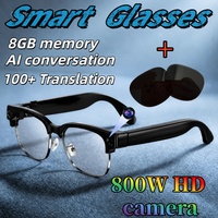 Nouvelles lunettes intelligentes IA E09B 2026 avec caméra 8MP, mémoire 8 Go, monture métallique ultralégère, enregistrement vidéo 1080P, lunettes connectées