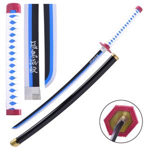 Épée en bambou authentique style anime <span class=keywords><strong>Katana</strong></span>, jouet, service tout-en-un pour Demon Slayer <span class=keywords><strong>Tomioka</strong></span> Giyuu - Product Image 1