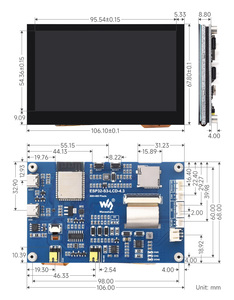 Waveshare ESP32-S3 Scheda di Sviluppo con Display <span class=keywords><strong>Touch</strong></span> Capacitivo IPS da 4,3 Pollici 800x480 <span class=keywords><strong>Touch</strong></span> a 5 Punti Processore Dual-core LX7 a 32-bit - Product Image 6
