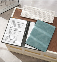 Bloc-notes effaçable à sec A4 A5 réutilisable avec stylo, tableau blanc portable, bloc-notes effaçable avec couverture en cuir