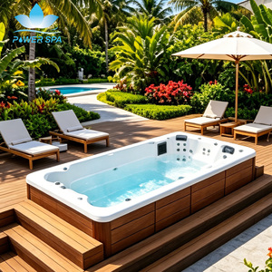 Prix promotionnel – Piscine <span class=keywords><strong>spa</strong></span> extérieure sans fin, jacuzzi, grande piscine <span class=keywords><strong>de</strong></span> 6 m (20 pi) pour la natation et le <span class=keywords><strong>spa</strong></span> – Vente en gros - Product Image 3
