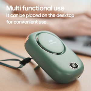 พัดลมไร้ใบพัดไฟฟ้าขนาดเล็กแบบพกพากลางแจ้งพัดลมไร้ใบพัดแบบชาร์จไฟได้3ระดับ USB - Product Image 6