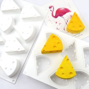 8-Hole Cheese Shape Silicone Cake Diy Mold Soap Candle <b>Resin</b> for Crafting Kitchen & Home Bake Tools - Product Image 4