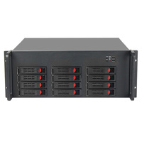 Boîtier de serveur rack IPFS 12 baies 19 pouces industriel 4U avec ventilateur, châssis PC à échange à chaud pour disques durs 3,5 pouces ATX