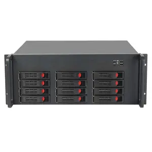 Caja de Servidor nas de 12 bahías IPFS para almacenamiento de red, intercambiable en caliente, chasis industrial de pc 4u de 19 pulgadas con HDD de 3,5 pulgadas