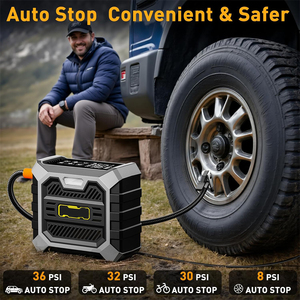 <span class=keywords><strong>Compresseur</strong></span> <span class=keywords><strong>d</strong></span>'<span class=keywords><strong>air</strong></span> portable universel 150 PSI 100 W DC 12 V pour pneus de voiture - Accessoires auto, vélo, moto - Product Image 2