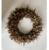 Guirlande de plumes vertes florales guirlande de noël pour la maison porte mur fenêtre fête de mariage Halloween Thanksgiving automne automne décor