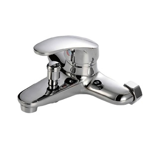 Grifo de bañera de tres vías con 1 manija, válvula de cerámica, mezclador de agua fría y caliente, grifo de ducha - Product Image 5