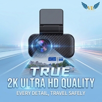 VIEVGUARB MINI Dash Cam 2K 1440P WiFi Monitor Parkir Sudut Lebar Tersembunyi Tanpa Layar
