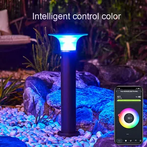 60cm năng lượng mặt trời thông minh Lawn đèn với độ sáng cao RGBW LED ánh sáng thông minh ứng dụng điều khiển & miễn phí hệ thống dây điện cho graffiti ứng dụng - Product Image 3