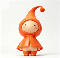 Figurine d'art de collection personnalisée Orange Elf en PVC, statue de dessin animé, fabrication OEM en Chine, figurine personnalisée pour la vente en gros de produits de marque