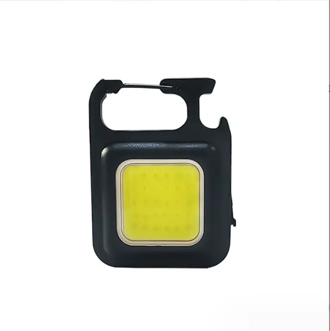 COB Mini Lanterna, Brilhante Recarregável Chaveiro Lanternas Pocket Light com Suporte Dobrável, Abridor de garrafas