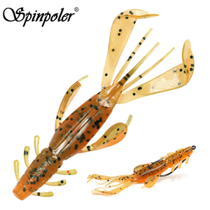 Señuelo de Pesca Bicolor Spinpoler 65mm, Cebo Artificial de Plástico Suave para Pesca Ligera, Camarón, Gusano de PVC, Criatura, Cangrejo, para Pesca de Lubina - Product Image 1