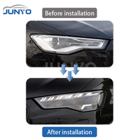 Ensemble de phares à LED Junyo pour Audi A6L, phares à LED laser à balayage de style Hosh modifiés