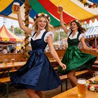Nouvelle tenue traditionnelle bavaroise pour l'Oktoberfest de Munich, ensemble deux pièces, pour la bière, supporte ODM et OEM