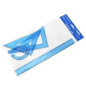 Conjunto de papelaria, aluno, desenho, papelaria, régua de plástico, transferidor triangular, 30cm, conjunto, régua, combinação de aprendizagem, régua