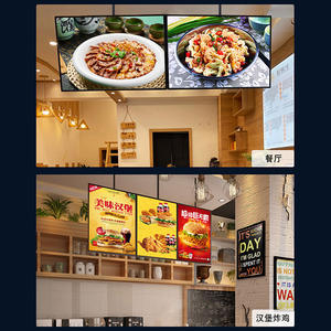 Caja de luz publicitaria magnética LED para restaurantes, tiendas de postres, hamburguesas, té de la leche, PVC colgante de aluminio de lista de precios, publicidad en TV - Product Image 2