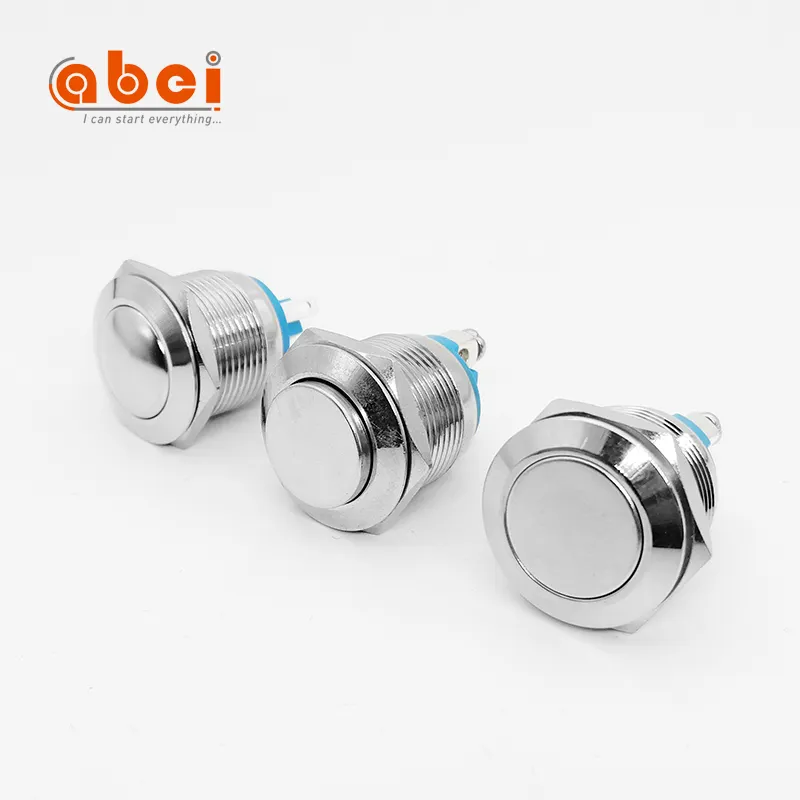 reset switch 19mm waterproof metal stainless steel switches momentary domed push button switch