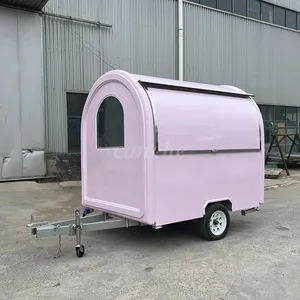 รถขายอาหารเคลื่อนที่ไฟฟ้าแบบมาตรฐานอเมริกา สีม่วง สำหรับขายฮอทดอก กาแฟ และของว่างริมทาง พร้อมจำหน่าย - Product Image 2