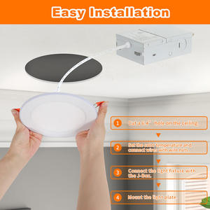 ETL 12pack posizione sul bagnato IP44 4 pollici 6 pollici 9W + 3W 12W + 3W 5CCT LED pannello sottile Downlight con luce notturna - Product Image 6