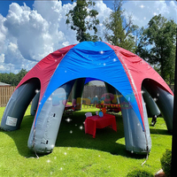 Tente publicitaire gonflable imperméable de qualité commerciale avec souffleur, garantie 1 an - Abri d'événement extérieur en forme de dôme araignée