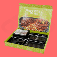 Accessoires de barbecue jetables biodégradables écologiques en matériaux recyclés, compartiment à charbon de bois, cadeau à emporter