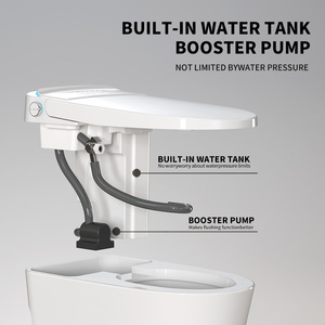 Toilette intelligente en céramique sur pied grande taille avec commande vocale, écran LED, télécommande, auto-nettoyante, sans eau, lumière B715 Yacht Smart & I - Product Image 3