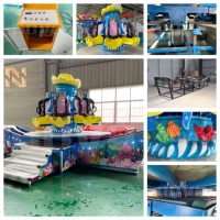 Manège Voiture Volante Nova Rides 8 Places en Acier et PRV, Attractions Portables pour Fêtes Foraines, Piscine de Plaisirs avec Remorque pour Parc d'Attractions, En Promotion