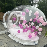 Maison à bulles gonflable avec dôme transparent en PVC de 6 pieds x 9,8 pieds pour utilisation en extérieur lors de fêtes