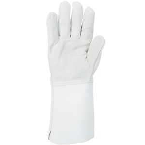 Premium Quality Cowhide Split Welding <b>Gloves</b> Safety Cuff 11 oz 40cm <b>Long</b> Lasting Flame Retardant Construction Safety Hand - Product Image 1