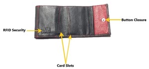 Portefeuille en cuir véritable de qualité supérieure avec protection RFID, design pochette, plusieurs emplacements pour cartes et poche à monnaie, disponible à la vente - Product Image 6