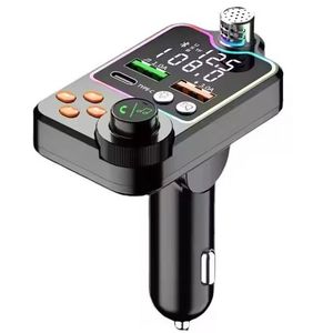 Q15 Car Wireless 5.0 FM Transmitter Quick Charge Large Microphone One Key Bass <b>Mp3</b> <b>Player</b> Dual Screen Display Audio <b>Player</b> - Product Image 1